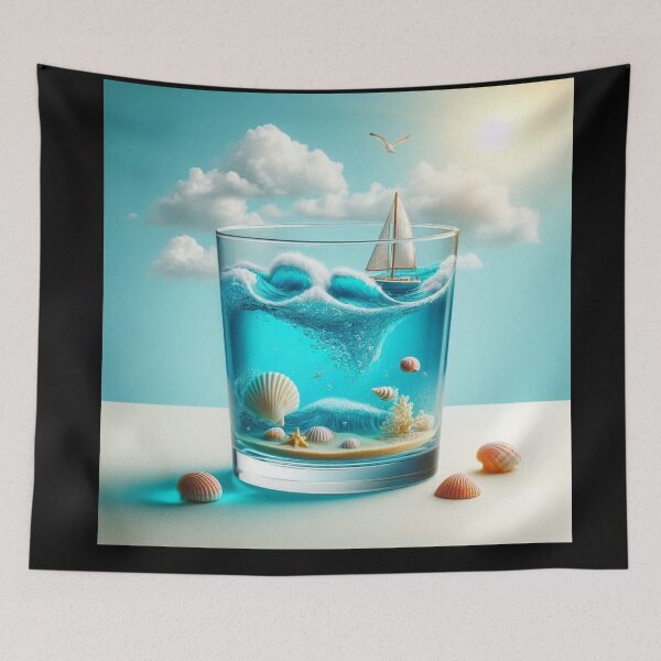 Item preview, Ocean in a glass of water 4 designed and sold by JALNERVION SHOP.
