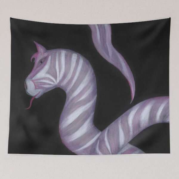 Item preview, zebra snake dragon fantasy animal horse crazy designed and sold by ShePaintsMusic.