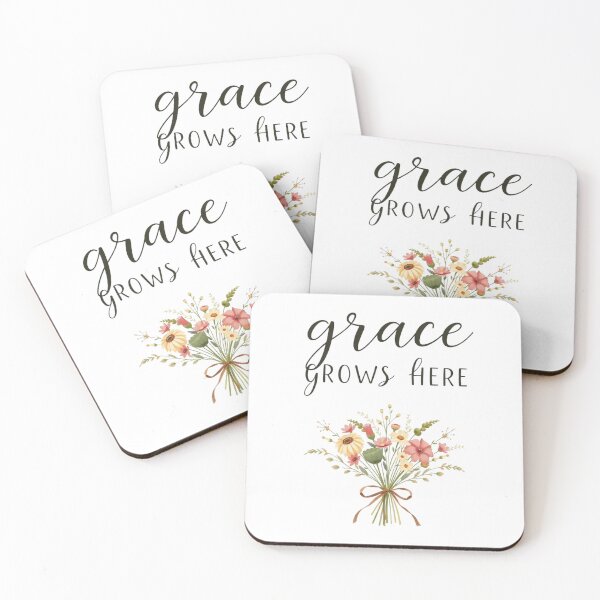 Item preview, Grace Grows Here | Floral Inspirational Quote Shirt | Soft Feminine Growth Aesthetic designed and sold by nancysdaughter.