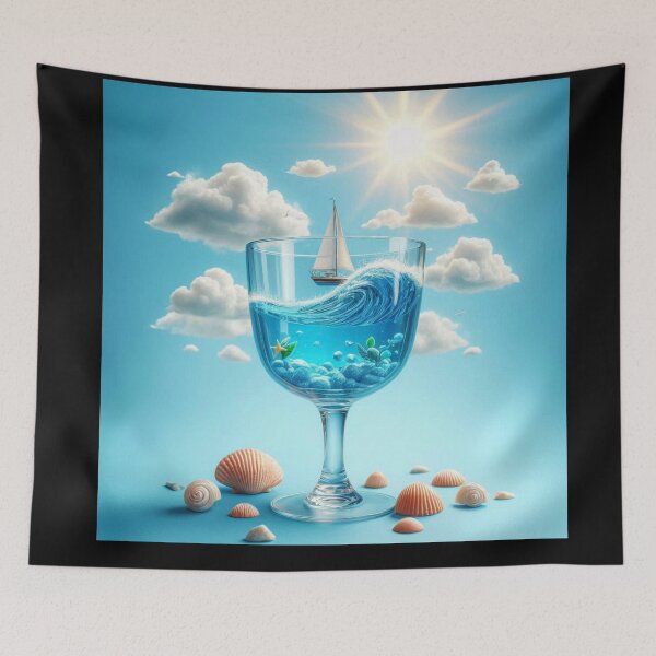 Item preview, Ocean in a glass of water 3 designed and sold by JALNERVION SHOP.