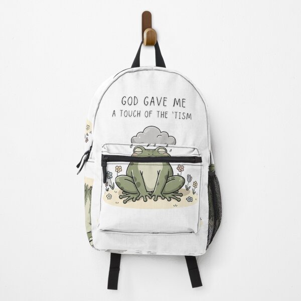 Item preview, God Gave Me A Touch Of The Tism Funny Frog Rain Cloud T-Shirt  - Digital Art designed and sold by Panom Suavichien.