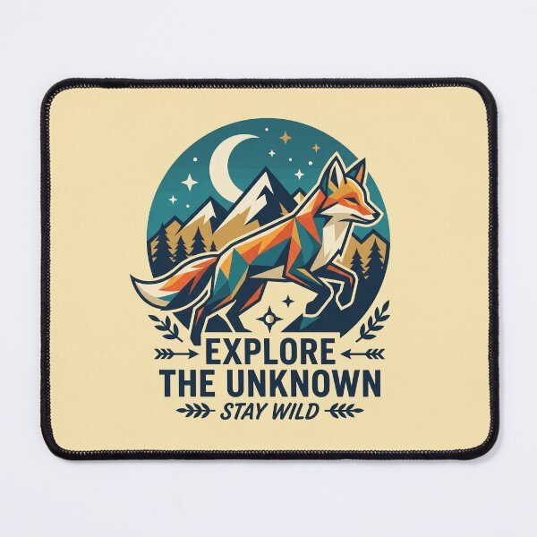 Item preview, Geometric Fox Adventure – Explore The Unknown Stay Wild Nature Design designed and sold by Rafcioo.
