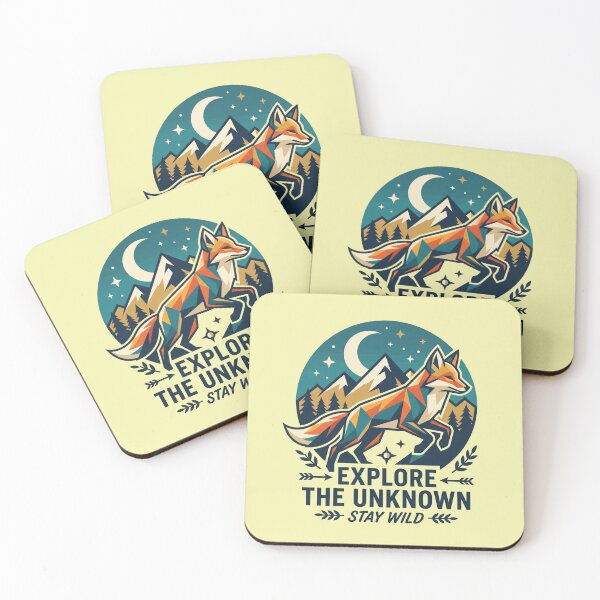 Item preview, Geometric Fox Adventure – Explore The Unknown Stay Wild Nature Design designed and sold by Rafcioo.