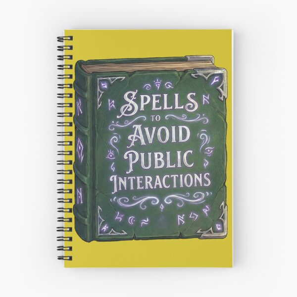 Item preview, Spells to Avoid Public Interactions - Funny Introvert Spellbook designed and sold by MythoWorldddd.