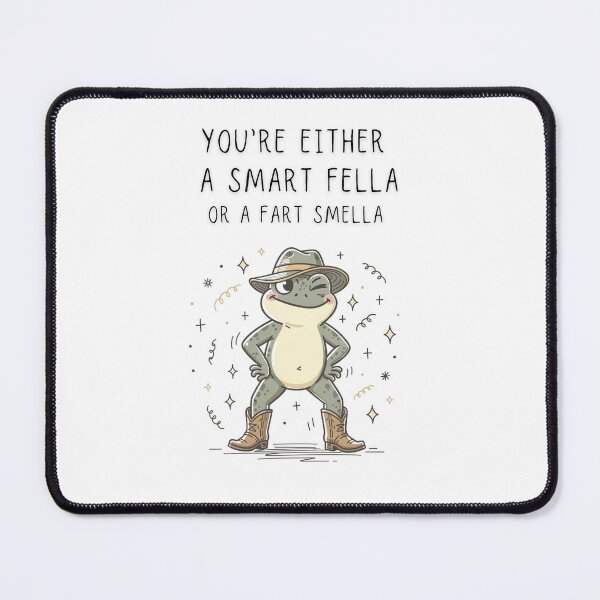 Item preview, You're Either A Smart Fella Or A Fart Smella Funny Frog Cowboy T-Shirt - Digital Art designed and sold by Panom Suavichien.
