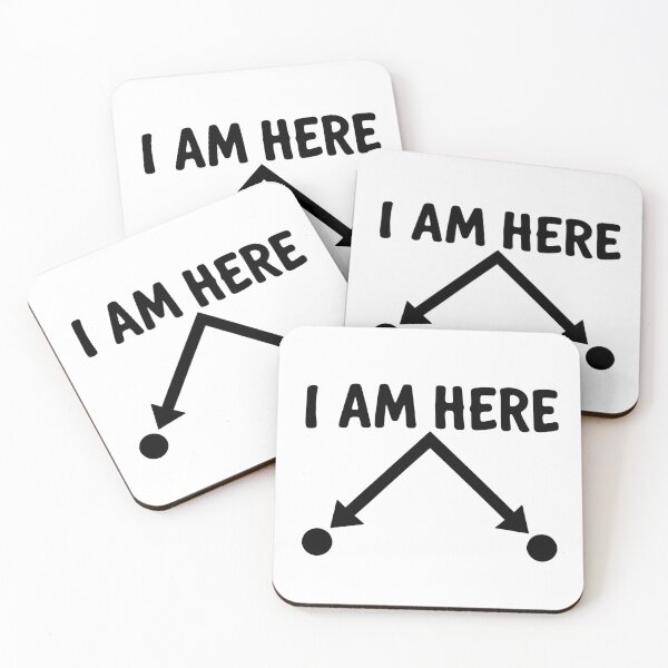 Item preview, I Am Here Funny Quantum Physics Particle Position Quote designed and sold by JackCurtis1991.
