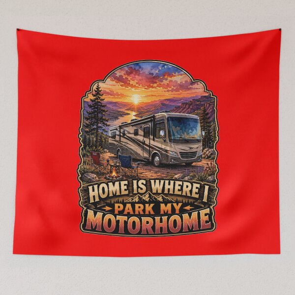 Item preview, Happy RVing Camper Design Home Is Where I Park My Motorhome designed and sold by fantasticdesign.