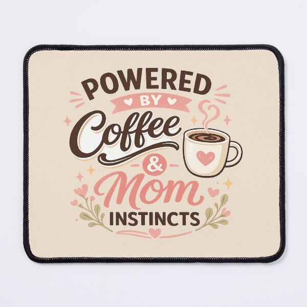 Item preview, Powered by Coffee and Mom Instincts Funny Mother’s Day Gift Cozy Coffee Mom Shirt designed and sold by warlistop.