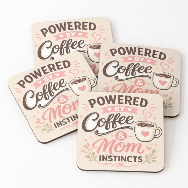 Item preview, Powered by Coffee and Mom Instincts Funny Mother’s Day Gift Cozy Coffee Mom Shirt designed and sold by warlistop.