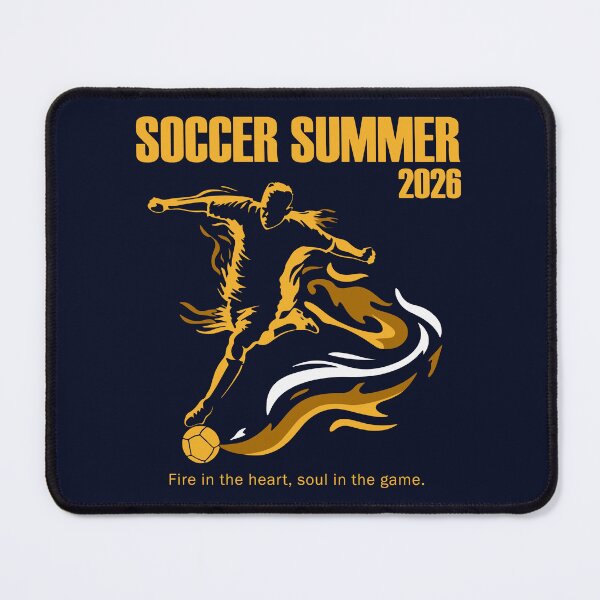 Item preview, Soccer Summer 2026: Fire in the Heart Football Player Art designed and sold by MalisoStickers.