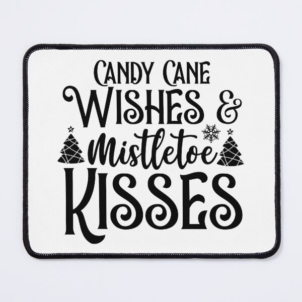 Item preview, Candy Cane Wishes Mistletoe Kisses Cat - Sweet Festive Holiday Gift designed and sold by FuzionRaptor.