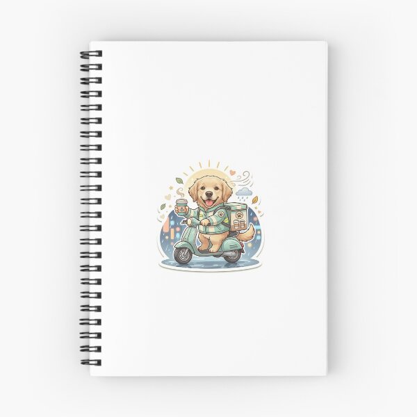 Item preview, Golden Retriever Coffee Delivery Rider in Rainy Night City – Small Hustle Story Urban Sticker designed and sold by wildbest.