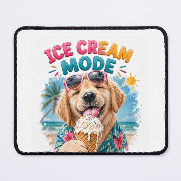 Item preview, Ice Cream Mode Dog – Funny Summer Puppy Aesthetic Meme Design designed and sold by PoojaArtLab.