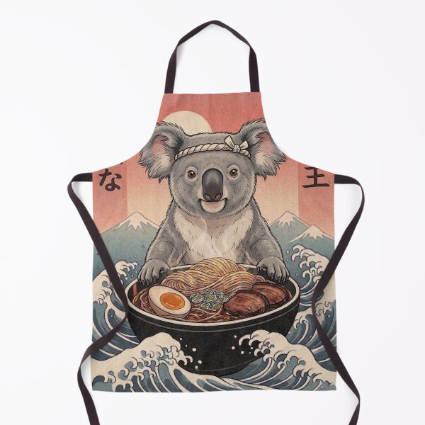 Item preview, Funny Koala Japanese Ramen Noodles Vintage Kanagawa Wave designed and sold by FurryHavenPH.