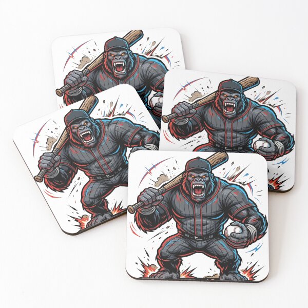 Item preview, Angry Gorilla Baseball Player Mascot – Beast Mode Sports Illustration designed and sold by Pandora´s Box.