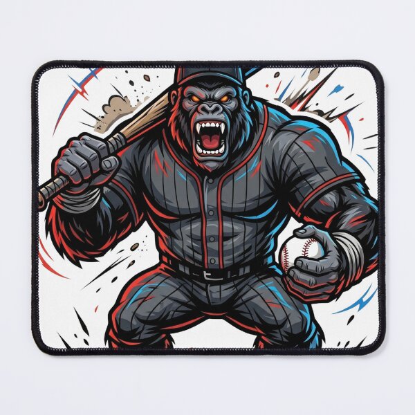 Item preview, Angry Gorilla Baseball Player Mascot – Beast Mode Sports Illustration designed and sold by Pandora´s Box.