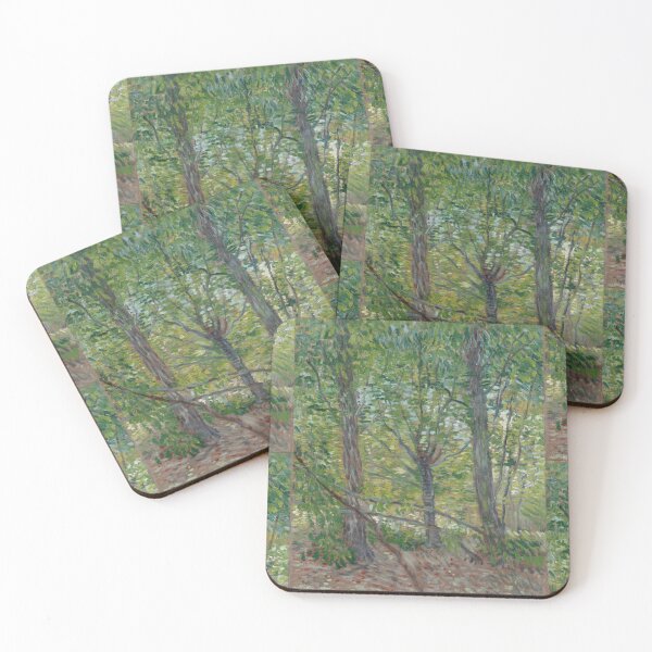 Item preview, Trees by Vincent van Gogh: Post Impressionist Forest Fine Art Print designed and sold by artofuniverse.