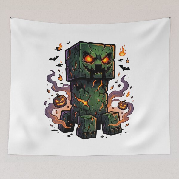 Item preview, Spooky Halloween Creeper Monster – Jack O' Lantern Pixel Style designed and sold by Pandora´s Box.