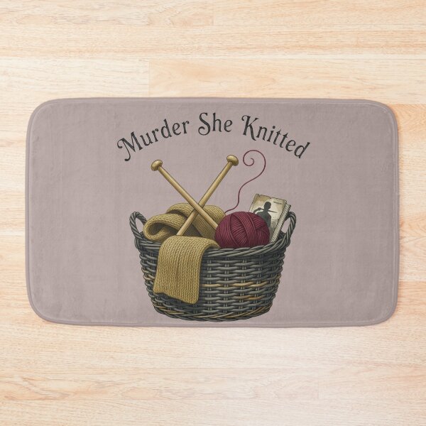 Item preview, Murder She Knitted — Cozy Knitting Mystery Pun Cottagecore Tee designed and sold by kosimazaki.