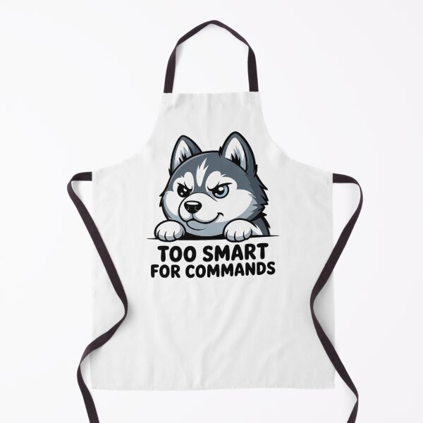 Item preview, Too Smart for Commands – Funny Husky Dog Quote designed and sold by Cool-cat-art.