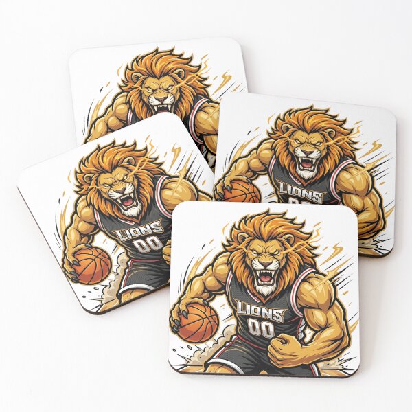 Item preview, Fierce Lion Basketball Player Mascot – King of the Court Sports designed and sold by Pandora´s Box.