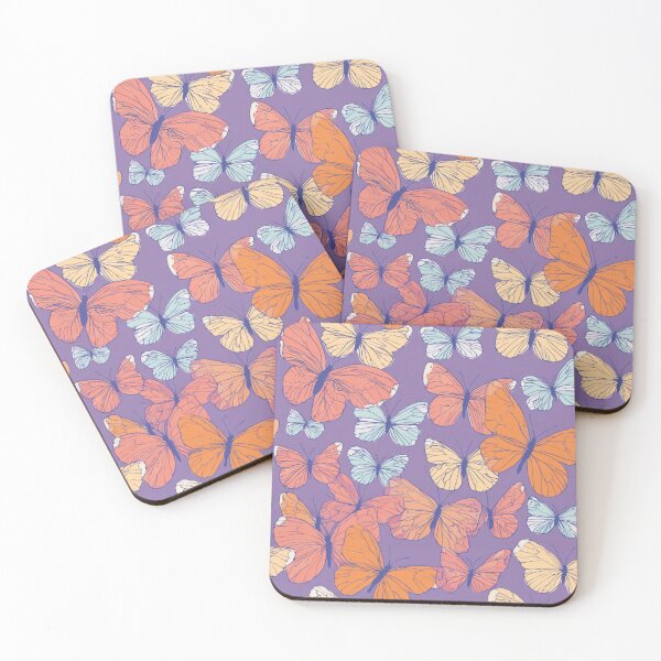 Item preview, Pastel Butterflies Purple Nature Pattern Design designed and sold by NicolasGlowArt.