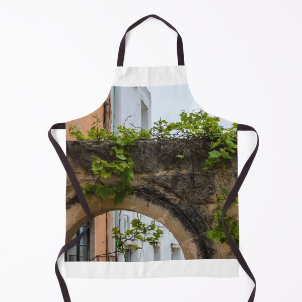 Item preview, Historic Stone Arch With Green Vines Climbing Old Wall and Mediterranean Urban Architecture designed and sold by Nmallia.