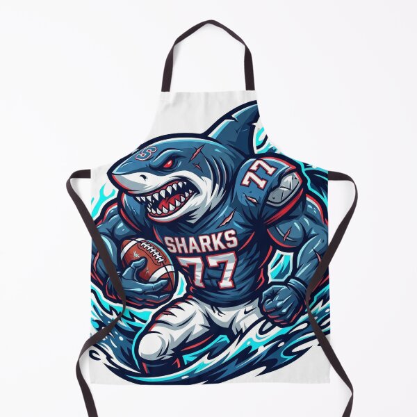 Item preview, Great White Shark American Football Mascot – Aggressive Sports Design designed and sold by Pandora´s Box.