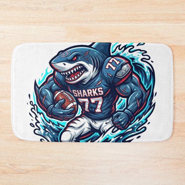 Item preview, Great White Shark American Football Mascot – Aggressive Sports Design designed and sold by Pandora´s Box.