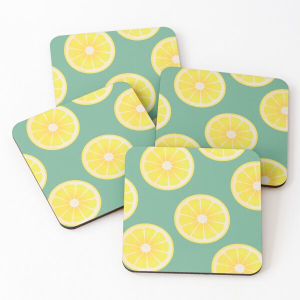 Item preview, Fresh lemon slices with green background designed and sold by studiodrchicken.