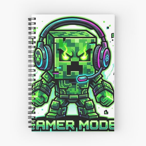 Item preview, Gamer Mode Active – Cybernetic Gaming Creeper with Headphones designed and sold by Pandora´s Box.