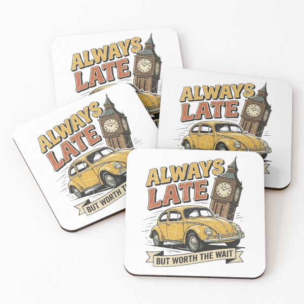 Item preview, Vintage Retro Always Late But Worth The Wait designed and sold by VelvetArchives.
