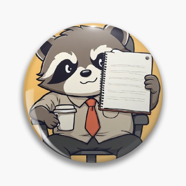 Item preview, Coffee and Meeting Notes Raccoon designed and sold by Kalsaver.