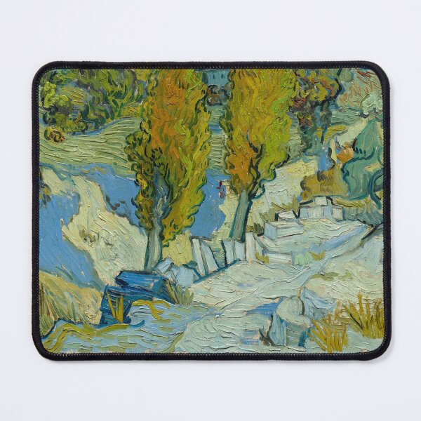 Item preview, Two Poplars in the Alpilles Near Saint Rémy by Vincent van Gogh: Expressive Landscape Poster designed and sold by artofuniverse.