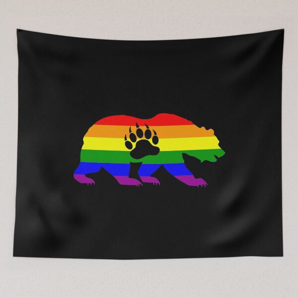 Item preview, Gay Bear Pride - LGBT Flag Bear Paw designed and sold by Sleazoid.