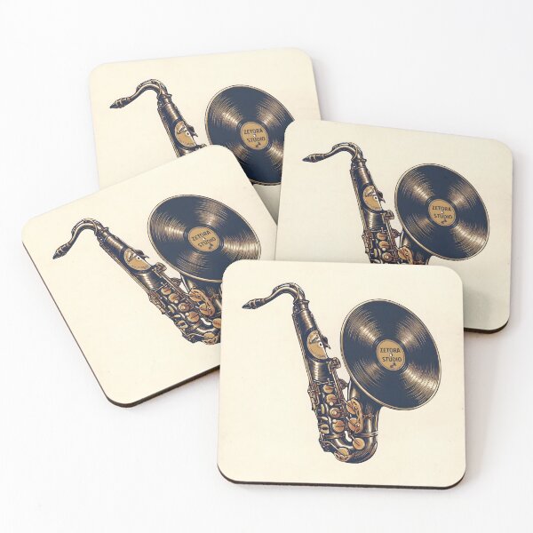 Item preview, Vintage Saxophone Vinyl Record Anatomy designed and sold by ZETORA Studio.