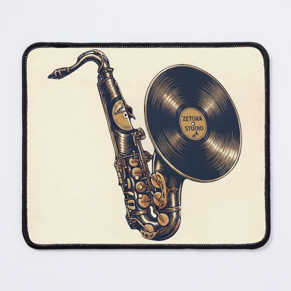 Item preview, Vintage Saxophone Vinyl Record Anatomy designed and sold by ZETORA Studio.