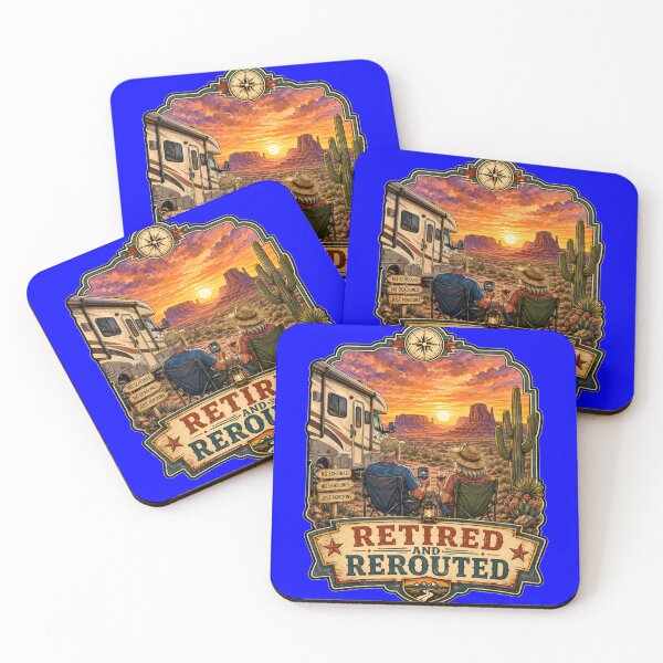 Item preview, Happy RVing Camper Art Design Retired And Rerouted RV Life designed and sold by fantasticdesign.