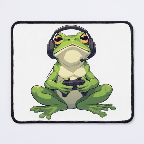 Item preview, Chill Frog Gamer Mascot designed and sold by Witty Moon.