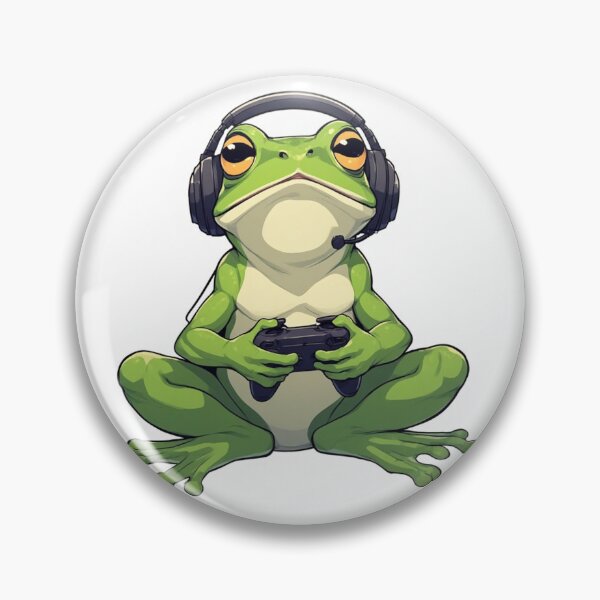 Item preview, Chill Frog Gamer Mascot designed and sold by Witty Moon.