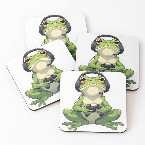 Item preview, Chill Frog Gamer Mascot designed and sold by Witty Moon.