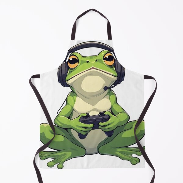 Item preview, Chill Frog Gamer Mascot designed and sold by Witty Moon.