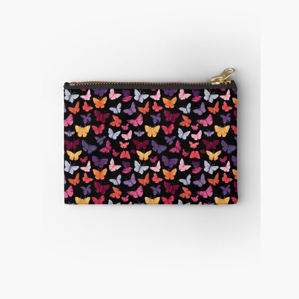 Item preview, Vibrant Butterfly Pattern Black Background designed and sold by NicolasGlowArt.