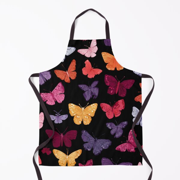 Item preview, Vibrant Butterfly Pattern Black Background designed and sold by NicolasGlowArt.