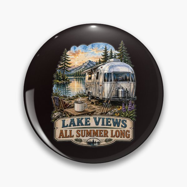 Item preview, Happy RVing Camper Art Design Lake Views All Summer Long designed and sold by fantasticdesign.