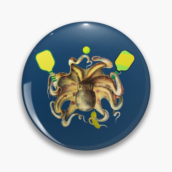 Item preview,  Vintage Octopus Pickleball Master Illustration designed and sold by area248.
