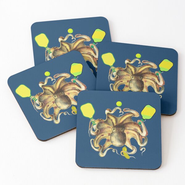 Item preview,  Vintage Octopus Pickleball Master Illustration designed and sold by area248.