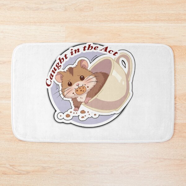 Item preview, Caught in the Act Hamster Sticker – Cute Kawaii Cookie Lover Hamster in Mug Funny Snack Design designed and sold by pn_terest.