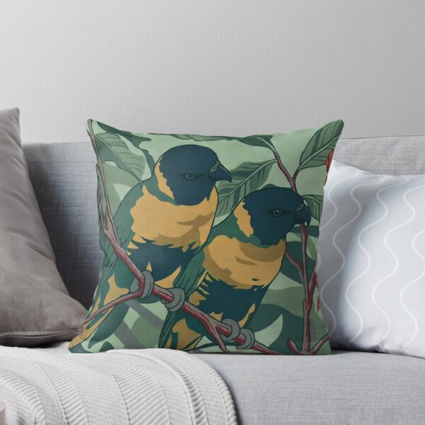 Item preview, Serene Pair of Parrots – Muted Botanical Garden Illustration designed and sold by BLUESKY11a.