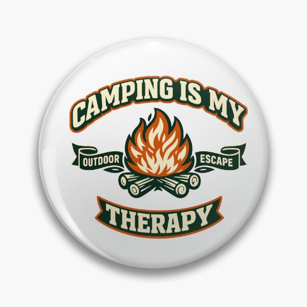 Item preview, Camping Is My Therapy Vintage Campfire Outdoor Escape Design designed and sold by American Spirit.